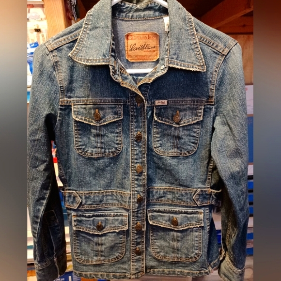Signature by Levi Strauss Jackets & Blazers - Levi Strauss Signature Ladies Button Front Jean Jacket-Name Detailing, SP